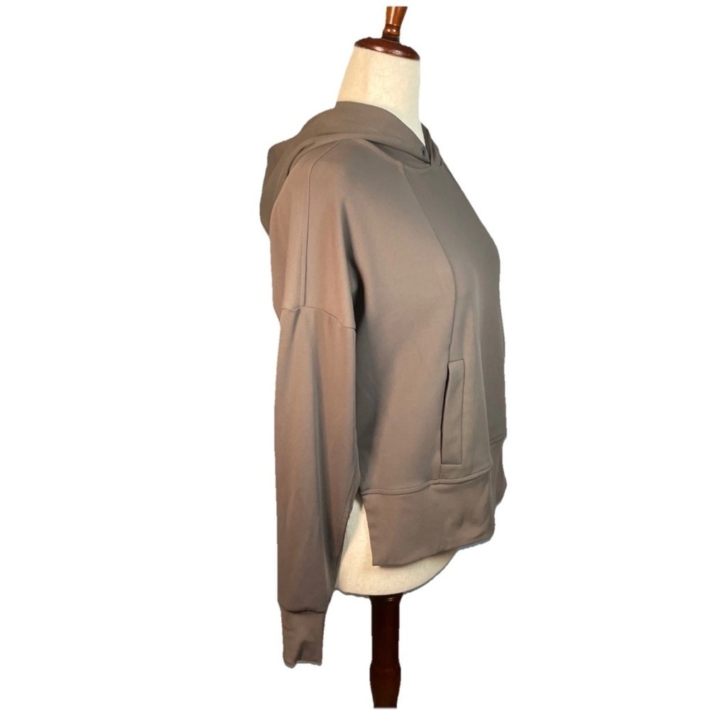 Athleta Mission Hoodie Sweatshirt Shale Gray Pullover Stretch Womens Size Small - Picture 4 of 7